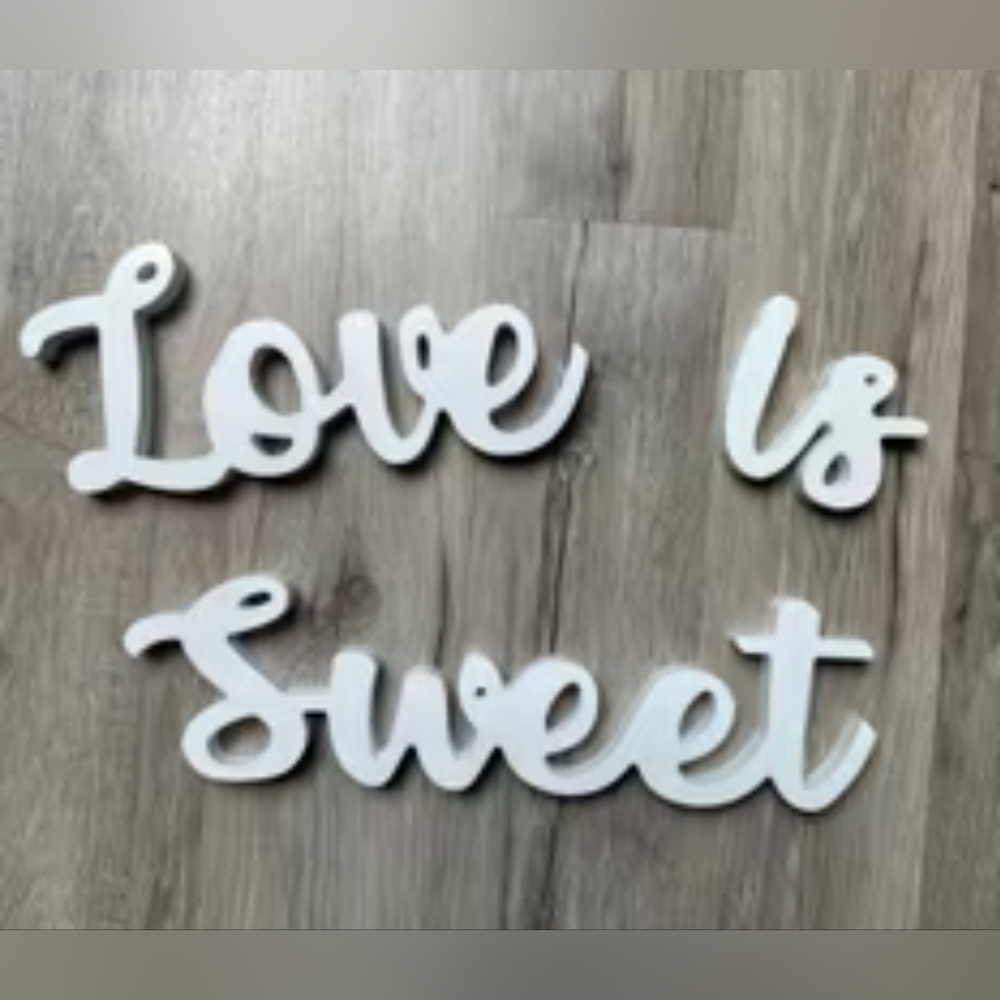 White "Love is Sweet" Wall Sign - Home Accents